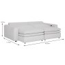 Fauna Electric Reclining 3.5 Seater Sofa Bed Fabric Stone Dimensions Extended