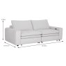 Fauna Electric Reclining 3.5 Seater Sofa Bed Fabric Stone Dimensions Sofa