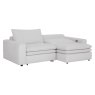 Fauna Electric Reclining 3.5 Seater Sofa Bed Fabric Stone Partly Extended