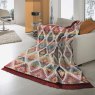 Biederlack Ikat Diamond Throw 140cm x 180cm Bordeaux Lifestyle
