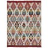 Biederlack Ikat Diamond Throw 140cm x 180cm Bordeaux Flatlay