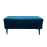 Fama Moonap Monroe Medium Footstool With Gap For A Table Fabric 10 Teal Front without Table