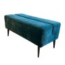 Fama Moonap Monroe Medium Footstool With Gap For A Table Fabric 10 Teal Side Angle