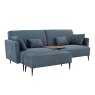 Fama Moonap Monroe Standard 3 Seater Sofa A Fabric 10 Teal with Footstool