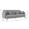Fama Moonap Monroe Deep 4 Seater Sofa Limited Fabrics Dimensions