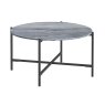 Marmora Round Coffee Table Grey Marble & Grey