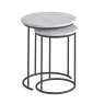 Marmora Nest Of Tables (Set of 2) White Marble & Grey