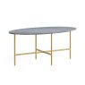 Marmora Oval Coffee Table Grey Mable & Gold