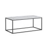 Marmora Rectangular Coffee Table White Marble & Grey