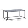 Marmora Rectangular Coffee Table Grey Marble & Grey Dimensions