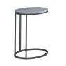 Marmora Oval Sofa/Side Table Grey Marble & Grey