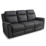 Fenton Electric Reclining 3 Seater Sofa Fabric Gunmetal