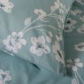The Lyndon Company Petite Fleure Double Duvet Cover Set Duck Egg Close Up