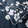 The Lyndon Company Petite Fleure Super King Duvet Cover Set Navy Close Up