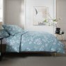 The Lyndon Company Petite Fleure Single Duvet Cover Set Duck Egg Side View