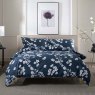 The Lyndon Company Petite Fleure King Duvet Cover Set Navy