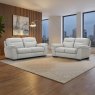 Monviso 3 Seater & 2 Seater Sofa Leather Category 10(S) Dove Grey Lifestyle