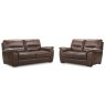 Novara 3 Seater & 2 Seater Sofa Leather Category 13(S) Winchester Brown