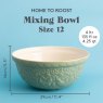 Mason Cash Home To Roost Mixing Bowl 29cm Green Dimensions