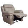 Holstein Manual Reclining Armchair Faux Suede Beige