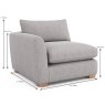 Caspian Modular 1.5 Seater Arm RHF Fabric A Dimensions