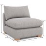 Caspian 1 Seater No Arms Fabric A Dimensions