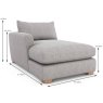 Caspian Modular Chaise Arm LHF Fabric A Dimensions