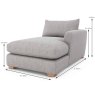 Caspian Modular Chaise Arm RHF Fabric A Dimensions