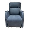 Galileo 1 Motor Lift & Rise Recliner On Wheels With Removeable Armcaps Fabric Blue Ocean Front