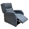 Galileo 1 Motor Lift & Rise Recliner On Wheels With Removeable Armcaps Fabric Blue Ocean Reclined