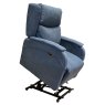 Galileo 1 Motor Lift & Rise Recliner On Wheels With Removeable Armcaps Fabric Blue Ocean Lifted