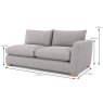 Caspian Modular 3 Seater Sofa Arm RHF Fabric A Dimensions