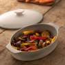 Belleek Tivoli Oval Oven Dish with Lid Lifestyle Lid Off
