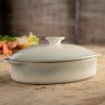 Belleek Tivoli Oval Oven Dish with Lid Lifestyle Lid On
