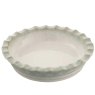 Belleek Tivoli Pie Dish with Crimped Edges