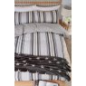 Helena Springfield Beach House Stripe Reversible Super King Duvet Cover Set Linen & Grey Overhead