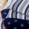 Helena Springfield Huntington Stripe Reversible Double Duvet Cover Set Blue Stacked