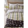 Helena Springfield Huntington Stripe Reversible Super King Duvet Cover Set Amber Overhead