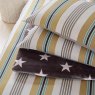 Helena Springfield Huntington Stripe Reversible Double Duvet Cover Set Amber Stacked