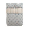 V&A Lerena Reversible Super King Duvet Cover Set Blue Cut Out