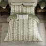 Sanderson Cobnut Stripe Reversible Super King Duvet Cover Set Leaf Green Overhead