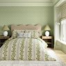 Sanderson Cobnut Stripe Reversible Double Duvet Cover Set Leaf Green