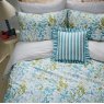 Helena Springfield Foxglove Print Reversible Super King Duvet Cover Set Aqua Overhead