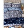 Helena Springfield Lawrence Reversible Super King Duvet Cover Set Navy Overhead