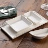 Belleek Erne 3 Piece Tapas Set with Tray Lifestyle