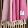 McNutt Supersoft Raspberry Rose Reversible Throw 145cm x 200cm Dark Pink & Light Pink Lifestyle