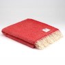 McNutt Heritage Holly Red Herringbone Throw 145cm x 200cm Red