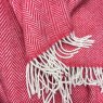 McNutt Heritage Holly Red Herringbone Throw 145cm x 200cm Red Close Up