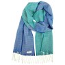 McNutt Lambswool Scuba Wave Scarf 30cm x 180cm Blue