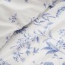Bianca Fine Linens Thea Floral Reversible Double Duvet Cover Set Blue Fabric Close Up